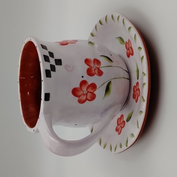 Bella Casa Mug/Plate Teacup floral design 14 oz by Ganz - Picture 5 of 10